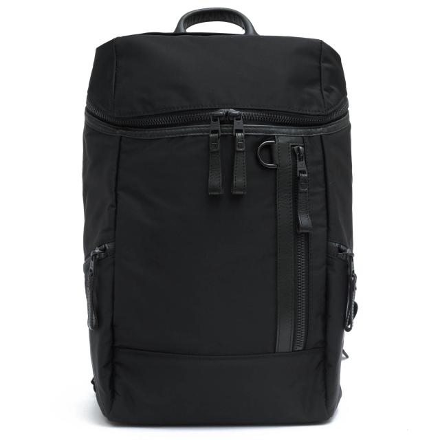 ○フジタカ FUJITAKA SOLOTEX 帝人 PTT繊維 牛革 リュック 622702 カイト A4サイズ収納可 デイパック メンズ 【中古】 中古