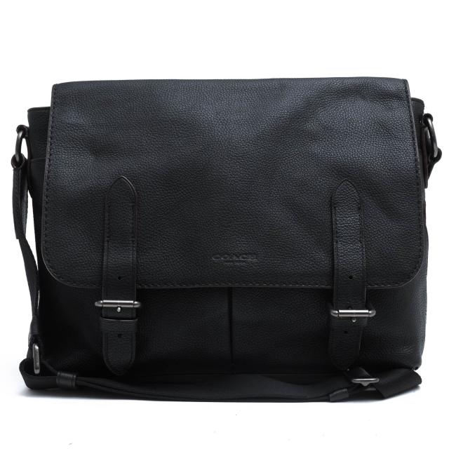 ○コーチ COACH ペブルドレザー 牛革 ショルダーバッグ 55552 Metropolitan Soft Messenger メッセンジャーバッグ メンズ 【中古】 中古