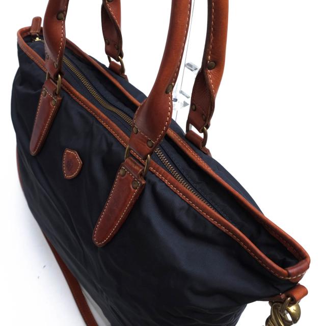 ○フェリージ Felisi 伊リモンタ社ナイロン バケッタレザー 牛革 トートバッグ 13/47/DS A4サイズ収納可 2WAY ショルダーバッグ ユ 中古