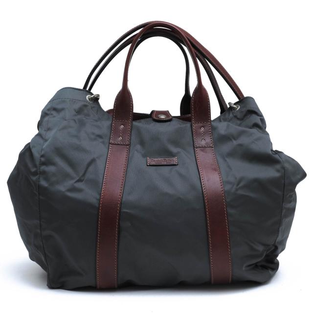 ○ダニエル＆ボブ Daniel＆Bob 伊リモンタ社ナイロン 牛革 トートバッグ CULODORO DAVIS クロドーロ デイビス 2WAY ショルダーバッ 中古