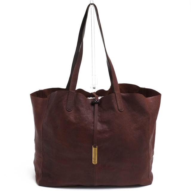 ○ゲンテン genten タンニン鞣し牛革 トートバッグ 40520 Leggero2 レッジェーロ2 A4サイズ収納 シボ革 シュリンクレザー レディー 中古