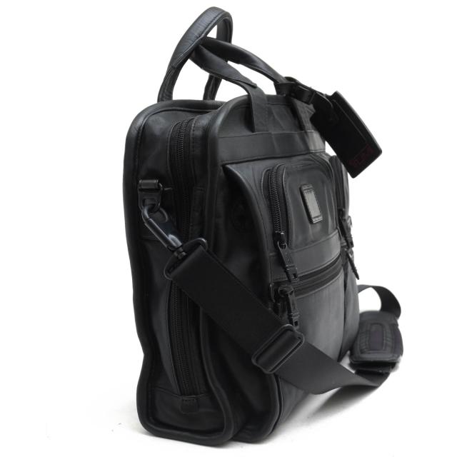○トゥミ TUMI ナパレザー 牛革 ビジネスバッグ 96108DH Alpha Leather Organizer Portfolio Brief 2WAY ショルダーバッグ 定番 メ 中古_2