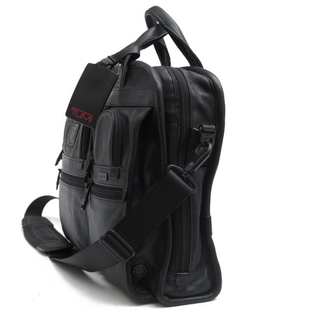 ○トゥミ TUMI ナパレザー 牛革 ビジネスバッグ 96108DH Alpha Leather Organizer Portfolio Brief 2WAY ショルダーバッグ 定番 メ 中古_3