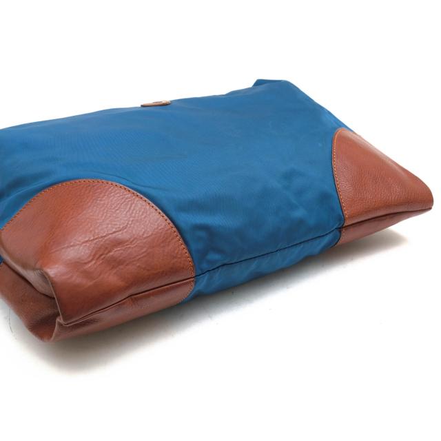 ○フェリージ Felisi Angolo Morbidoシリーズ 伊リモンタ社ナイロン バケッタレザー 牛革 ショルダーバッグ 12/35/DS+NK シボ革 シ 中古