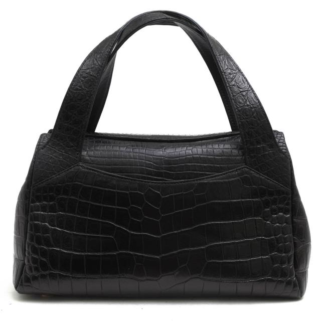 ○クリスタルレプティルズ Crystal Reptiles JRAタグ マットクロコダイル ハンドバッグ 02S26B レディース 【中古】 中古
