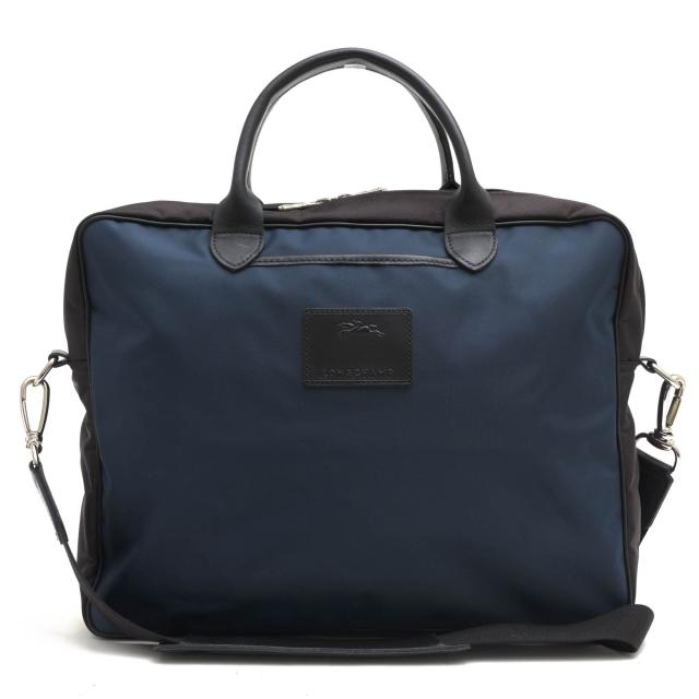 ○ロンシャン Longchamp 牛革 ビジネスバッグ 2WAY ショルダーバッグ メンズ 【中古】 中古