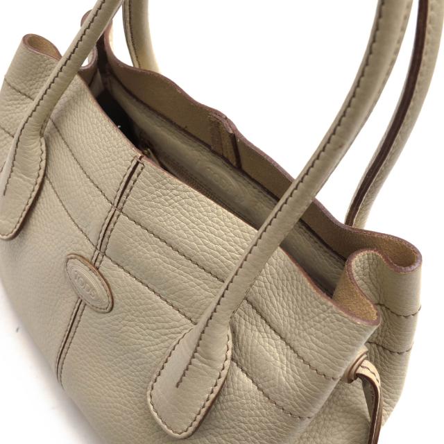 ○トッズ TOD'S 牛革 カーフ トートバッグ Restyled D-Bag Dバッグ 定番 シボ革 シュリンクレザー レディース 【中古】 中古_4