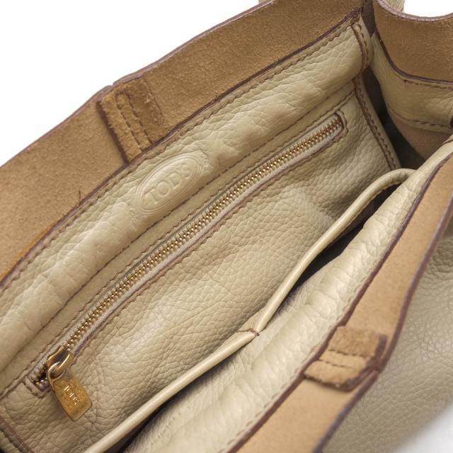 ○トッズ TOD'S 牛革 カーフ トートバッグ Restyled D-Bag Dバッグ 定番 シボ革 シュリンクレザー レディース 【中古】 中古_7