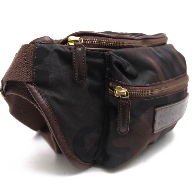 ○フェリージ Felisi リモンタナイロン バケッタレザー 牛革 ウエストバッグ 799/10/CF+A ボディバッグ 迷彩・カモフラージュ柄 定 中古