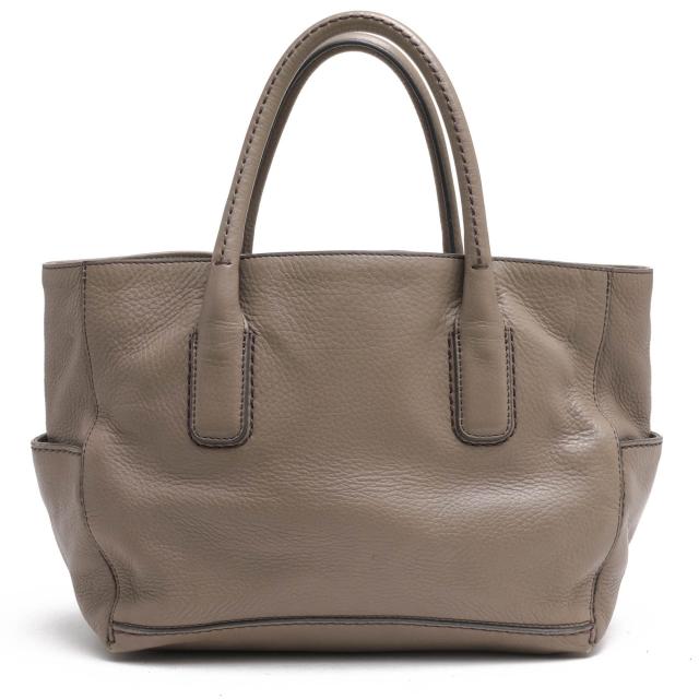 ○ヒロフ HIROFU 牛革 ソフトバケッタ ハンドバッグ DUO M デュオ Hロゴ シボ革 シュリンクレザー 定番 レディース 【中古】 中古_1