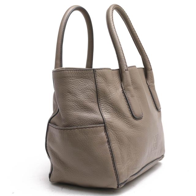 ○ヒロフ HIROFU 牛革 ソフトバケッタ ハンドバッグ DUO M デュオ Hロゴ シボ革 シュリンクレザー 定番 レディース 【中古】 中古_2