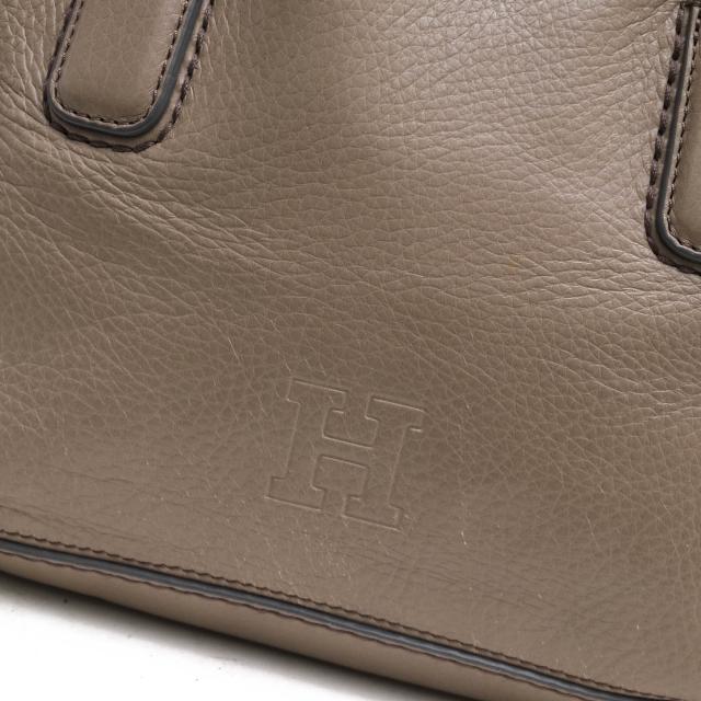 ○ヒロフ HIROFU 牛革 ソフトバケッタ ハンドバッグ DUO M デュオ Hロゴ シボ革 シュリンクレザー 定番 レディース 【中古】 中古_4