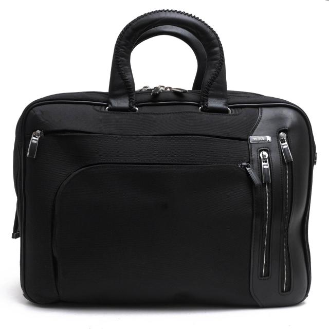 ○トゥミ TUMI マイクロバリスティックHTLS カーフスキン 牛革 ビジネスバッグ 25641D Kennedy T-PASS Deluxe Brief A4サイズ収納  中古