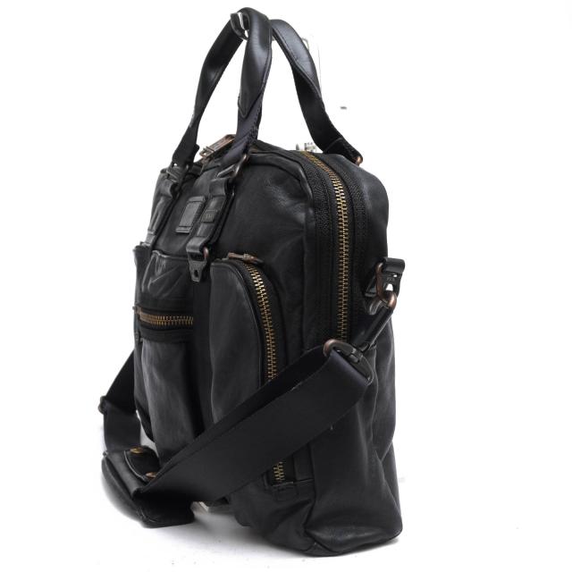 ○トゥミ TUMI フルグレインレザー 牛革 ビジネスバッグ 92611DH2 ALPHA BRAVO Mcnair Slim Brief マクネア スリムブリーフ 2WAY   中古_3