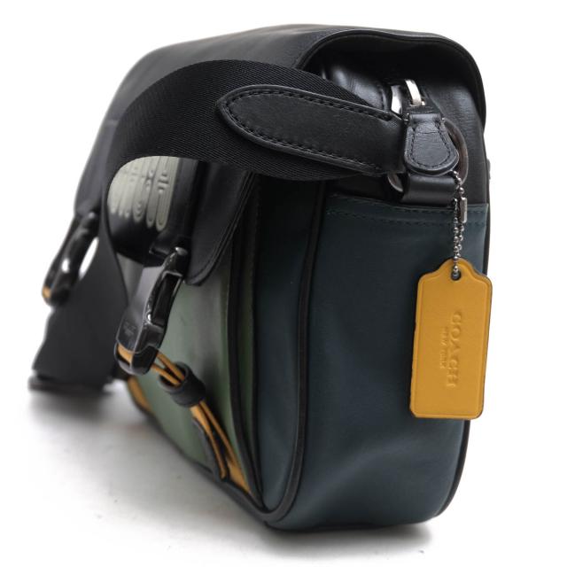 ○コーチ COACH スムースカーフ 牛革 カラーブロック ショルダーバッグ C6657 Track Crossbody Bag In Colorblock With Coach Patc 中古_3