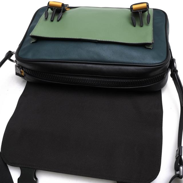○コーチ COACH スムースカーフ 牛革 カラーブロック ショルダーバッグ C6657 Track Crossbody Bag In Colorblock With Coach Patc 中古_6