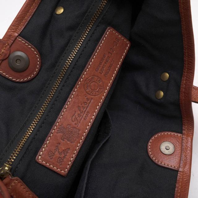 ○フェリージ Felisi アンゴロ モルビド 伊リモンタ社ナイロン バケッタレザー 牛革 トートバッグ 12/38/DS+NK ユニセックス 男女  中古