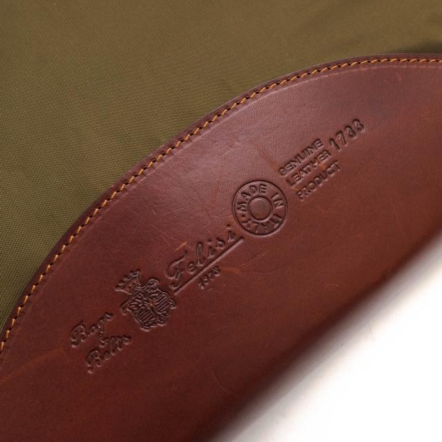 ○フェリージ Felisi 伊リモンタ社ナイロン バケッタレザー 牛革 ビジネスバッグ 1733/1/DS A4サイズ収納可 メンズ 【中古】 中古