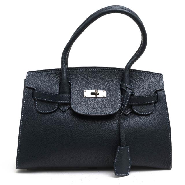 ○ハロッズ Harrods 牛革 ハンドバッグ ベルトデザイン シボ革 シュリンクレザー フォーマルバッグ 冠婚葬祭 レディース 【中古】 中古