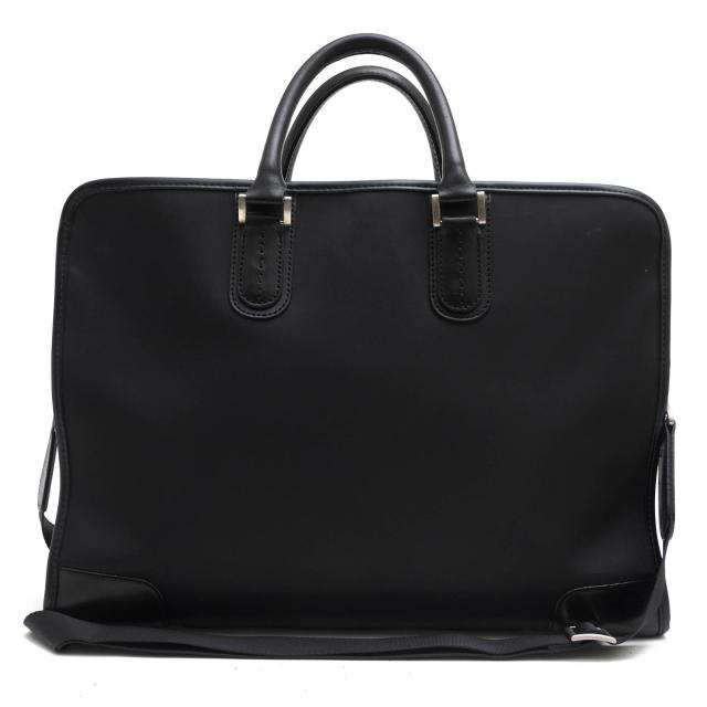○ポールスミス Paul Smith 高気密ナイロン 牛革 ビジネスバッグ PSH109 STICH POINT NYLON BRIEFCASE 底鋲付き 2WAY ショルダーバ 中古