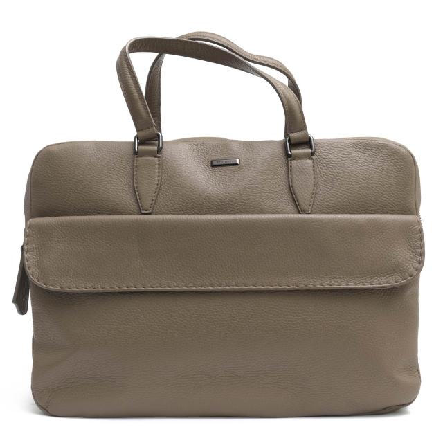 ○ザネラート ZANELLATO マルカプントレザ 牛革 イタリアンカーフスキン ビジネスバッグ FREDO DOLLARONE フラップ式 シボ革 シュ  中古