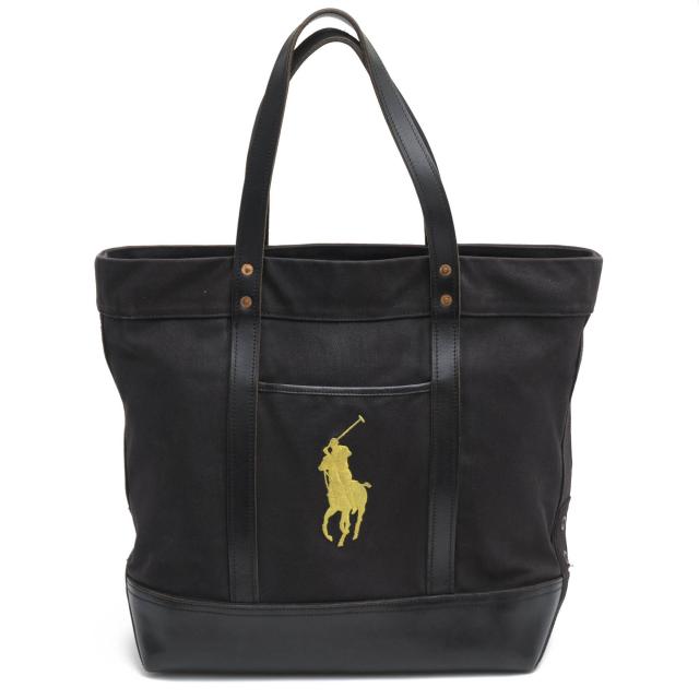 ○ポロ ラルフローレン POLO RALPH LAUREN コットンキャンバス 牛革