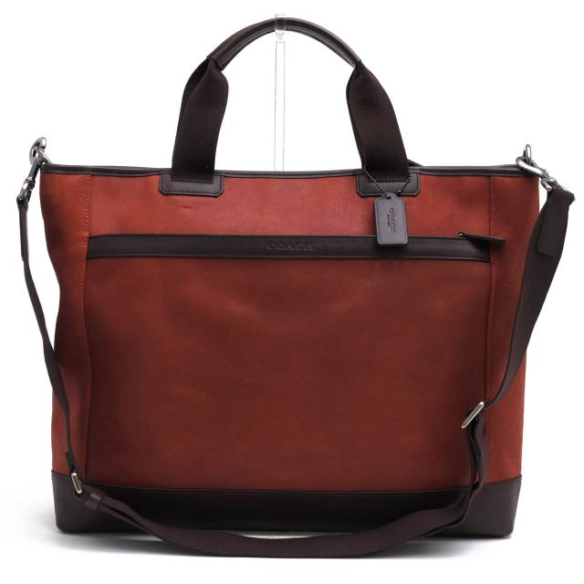 ○コーチ COACH 牛革 トートバッグ F71347 Camden Leather Supply Bag カムデンレザー サプライバッグ 2WAY ショルダーバッグ メン 中古