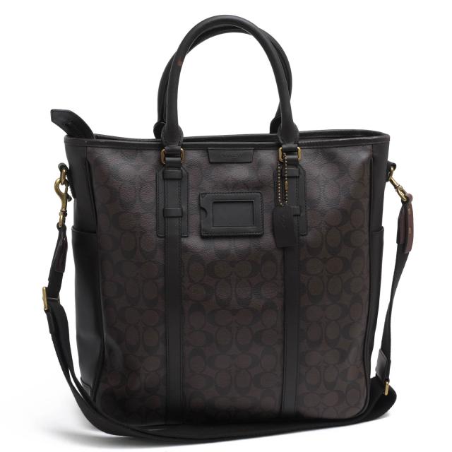 ○コーチ COACH コーテッドキャンバス トートバッグ 70872 BLEECKER SIGNATURE MONOGRAM TOTE ブリーカー シグネチャー モノグラム 中古
