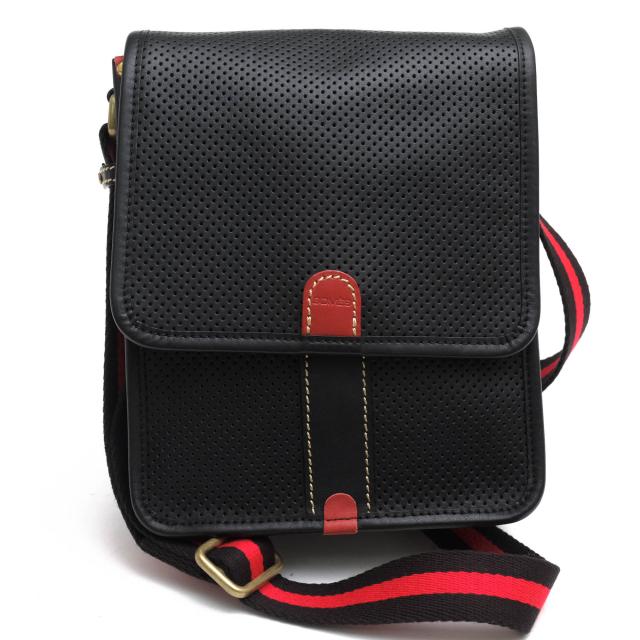 ○ソメスサドル SOMES SADDLE パンチングレザー 牛革 ショルダーバッグ パンチマーベリン ユニセックス 男女兼用 メンズ 【中古】 中古