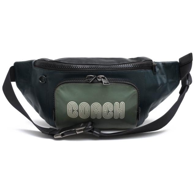 ○コーチ COACH スムースカーフレザー 牛革 ウエストバッグ C4022 Track Belt Bag In Colorblock With Coach Patch コーチパッチ   中古