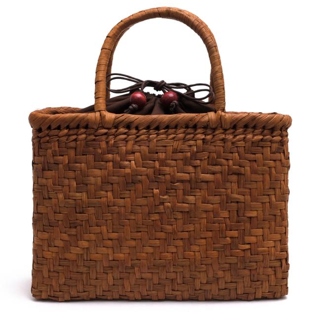 ○網代編み バスケット ハンドバッグ 山葡萄かごバッグ レディース 【中古】 中古
