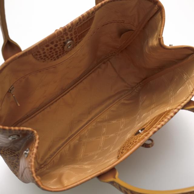 ○ロンシャン Longchamp 牛革 カウハイド トートバッグ ROSEAU CRC