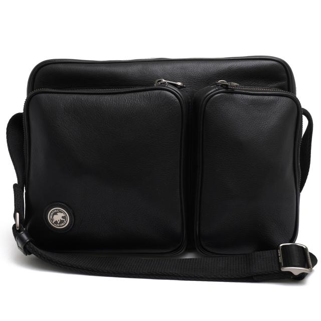 ○ハンティングワールド HUNTING WORLD イタリア産ベジタブルタンニンレザー 牛革 ショルダーバッグ 072101 BATTUE LEATHER バチュ 中古
