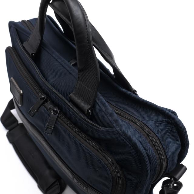 ○トゥミ TUMI FXTバリスティックナイロン 牛革 ビジネスバッグ 2603108NVY3E Alpha 3 Organizer Portfolio Brief アルファ3 オー 中古_4
