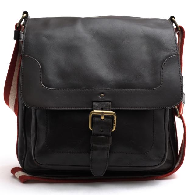 ○バリー BALLY TRAINSPOTTING トレインスポッティング 牛革 カーフ ショルダーバッグ TITAN バリーストライプ メッセンジャーバッ 中古 30,733円