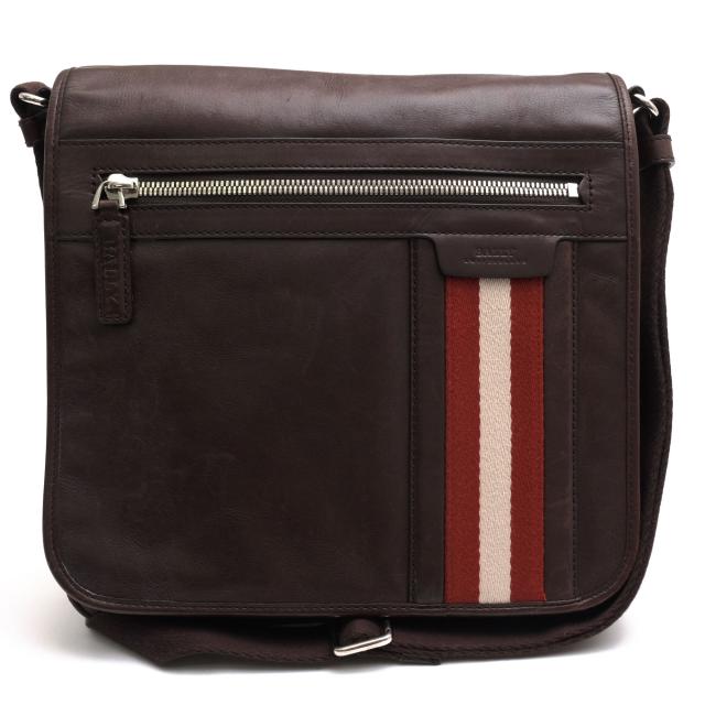 ○バリー BALLY 牛革 カーフ ショルダーバッグ OSLO-SM トレインスポッティングストライプ メッセンジャーバッグ メンズ 【中古】 中古 26,552円
