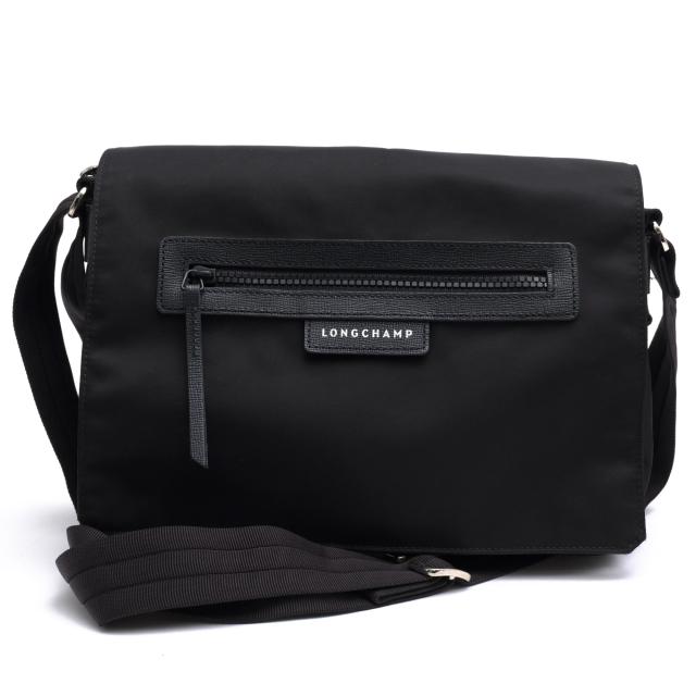 ○ロンシャン Longchamp 高密度ナイロン 牛革 ショルダーバッグ L1088578 LE PLIAGE NEO ル プリアージュ ネオ メッセンジャーバッ 中古