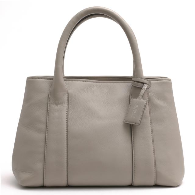 ○ヒロフ HIROFU ナチュラルシュリンクカウハイド 牛革 ハンドバッグ CLASSICA クラッシカ シボ革 シュリンクレザー 定番 レディー 中古