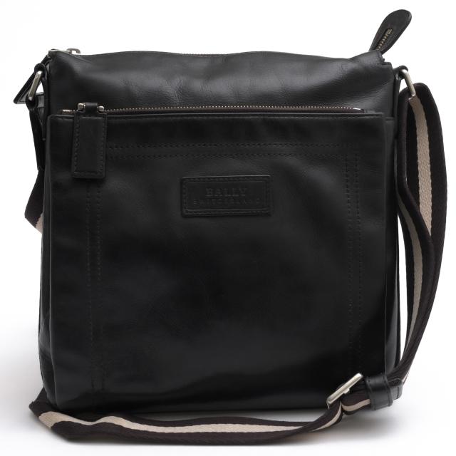 ○バリー BALLY TRAINSPOTTING トレインスポッティング 牛革 カーフ ショルダーバッグ TUSTON-SM バリーストライプ メッセンジャー 中古