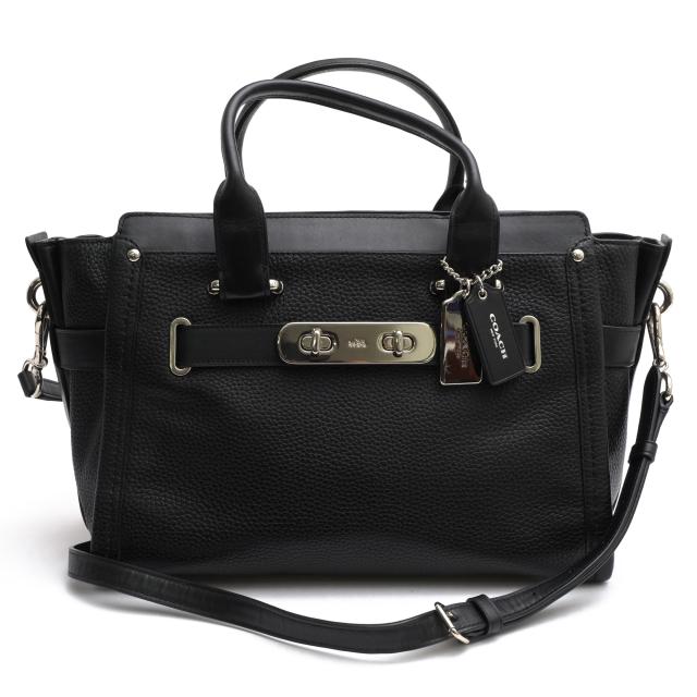 ○コーチ COACH ペブルドレザー 牛革 トートバッグ 34408 Swagger Carryall in Nubuck Pebble Leather スワッガー キャリーオール 中古 22,330円