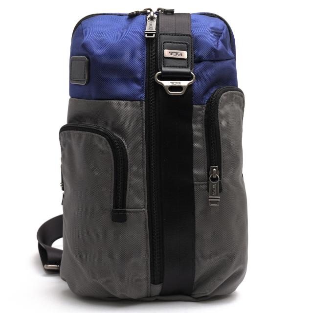 ○トゥミ TUMI バリスティックナイロン ナパレザー 牛革 ショルダーバッグ 22318GAH ALPHA BRAVO MONTEREY SLIING アルファ ブラヴ 中古