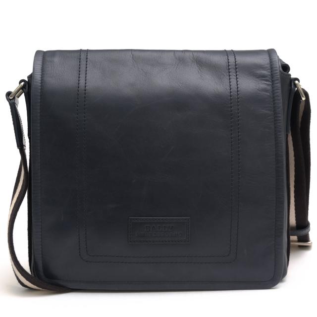 ○バリー BALLY 牛革 カーフ ショルダーバッグ TERLAGO バリーストライプ メッセンジャーバッグ メンズ 【中古】 中古