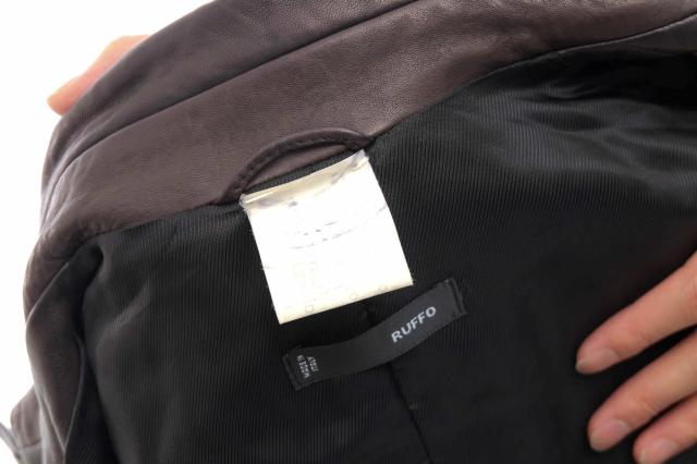 ○ルッフォ RUFFO Pコート ダブルブレスト ウォッシュ加工 メンズ