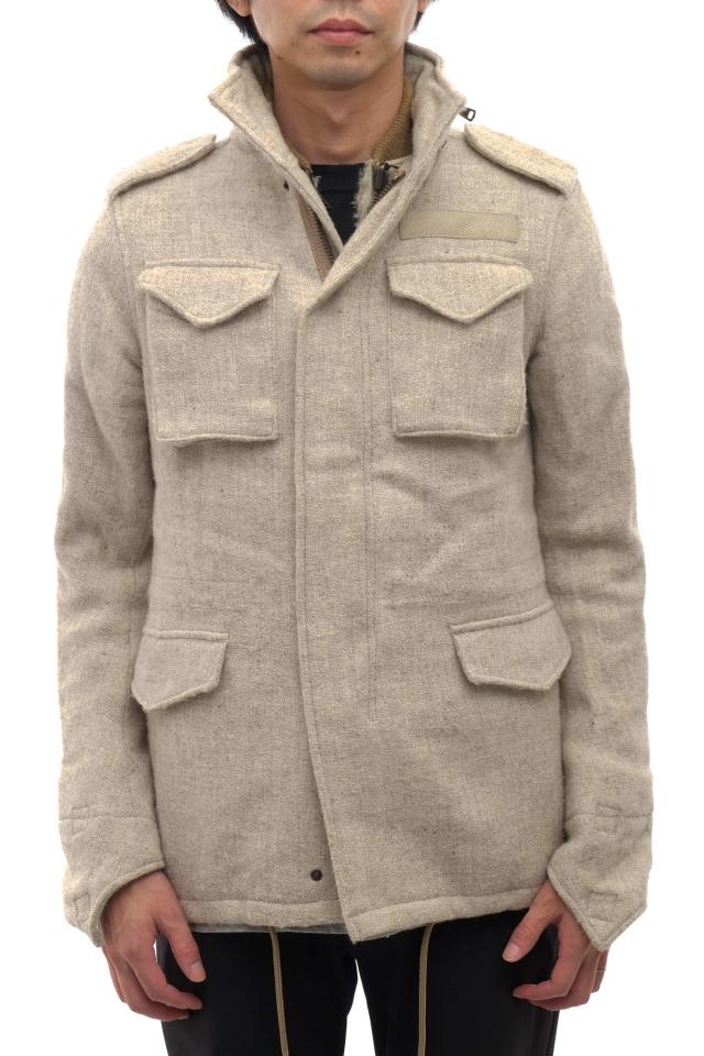 ○ウノ ピゥ ウノ ウグァーレ トレ 1piu1uguale3 HARRIS TWEED ハリスツイード AKM フィールドジャケット M-65 cold weather(EXTRA 中古の通販は