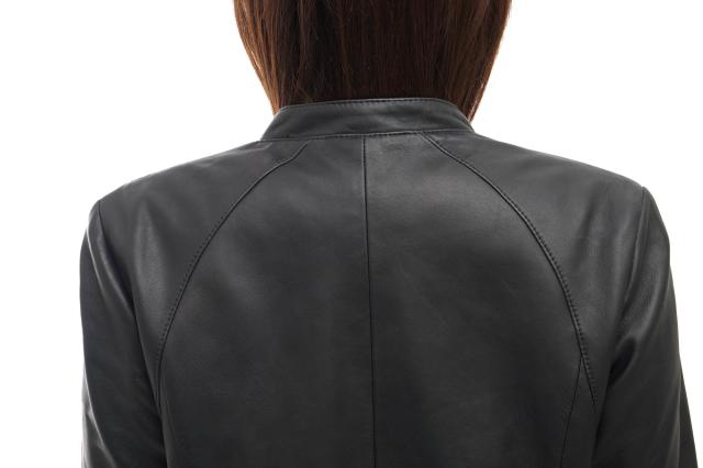 ○ポールスミス Paul Smith 羊革 ラムレザー シングルライダース 裏地レオパード レディース 【中古】 中古 ○ポールスミス Paul Smith 羊革 ラムレザー シングルライダース 裏地