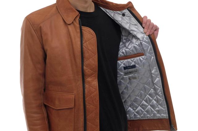 ○フジト FUJITO 牛革 フライトジャケット WF1-J04 ririジップ 中綿 A-2 ミリタリー リブ メンズ 【中古】 中古