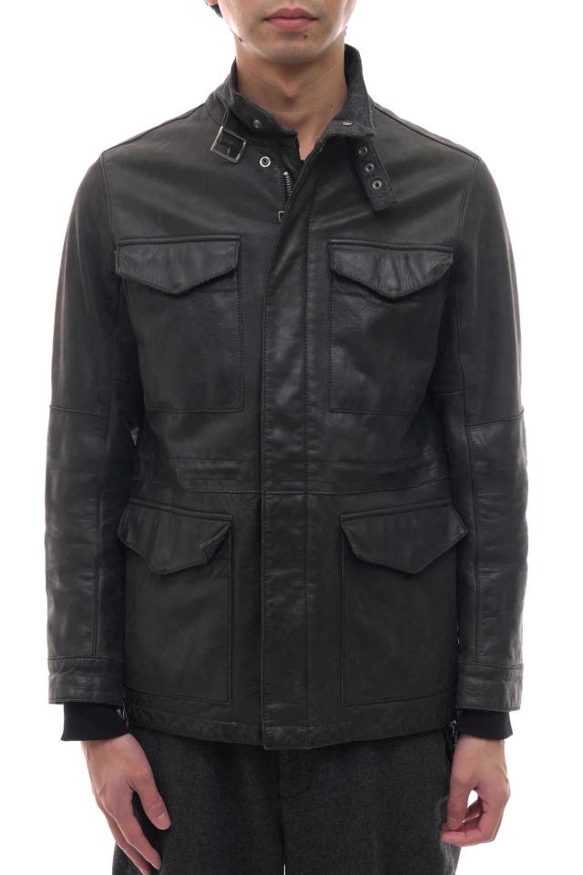 ○ユナイテッドアローズ UNITED ARROWS 牛革 フィールドジャケット 1125-199-1914 M-65 ミリタリー メンズ 【中古】 中古