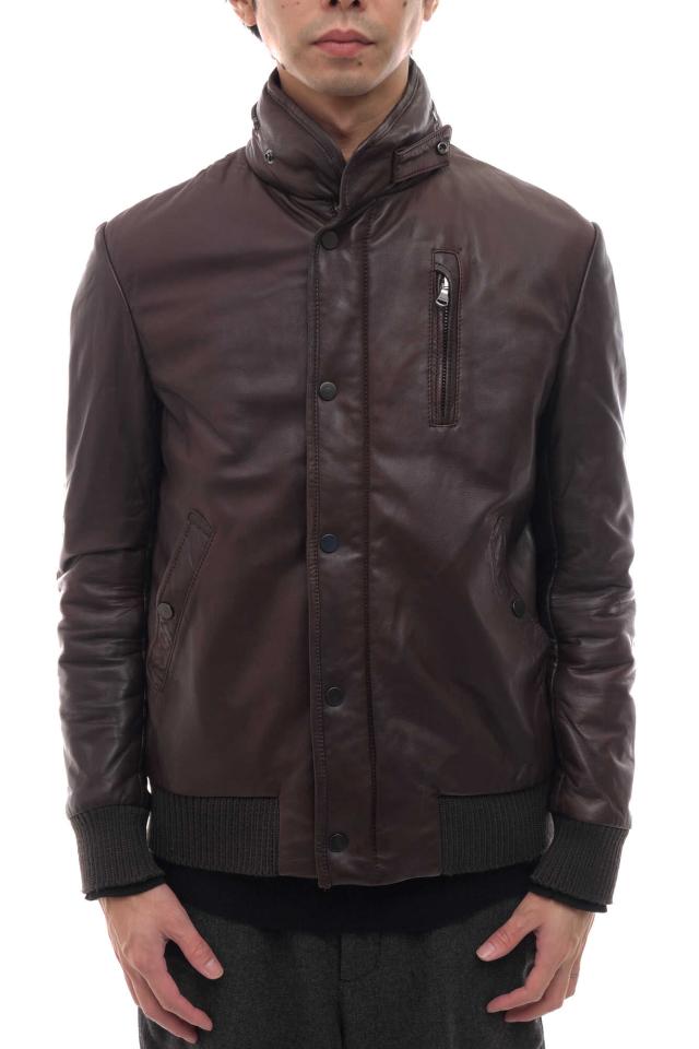 ○トゥモローランド TOMORROWLAND 羊革 シープスキン ブルゾン 63-08-74-082 07 中綿 リブ フード付き メンズ 【中古】 中古