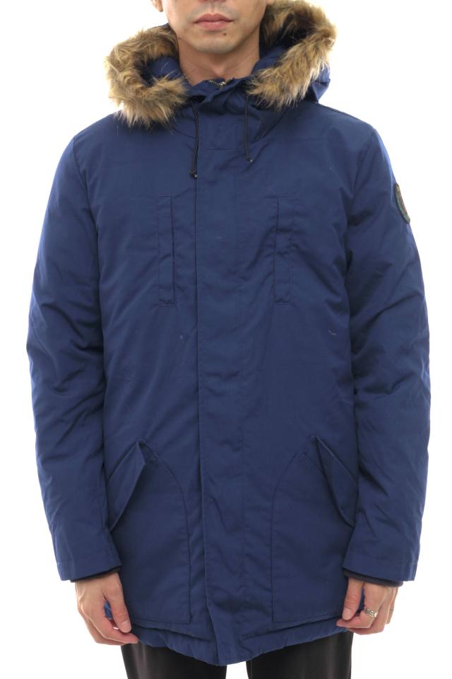 ○グラム glamb 60/40クロス ダウンジャケット GB15AT/JKT15 Lewis down JKT  フード付き ファー 毛皮 リブ メンズ 【中古】 中古の通販は 11,367円