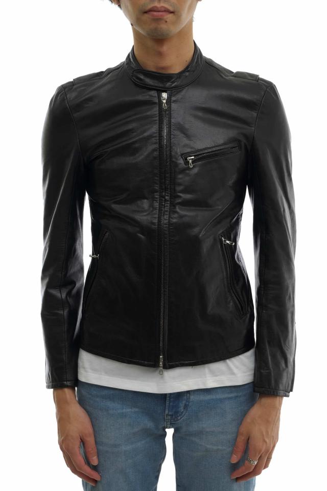 ○リチウムオム LITHIUM HOMME 牛革 シングルライダース LH28-0104 ririジップ メンズ 【中古】 中古